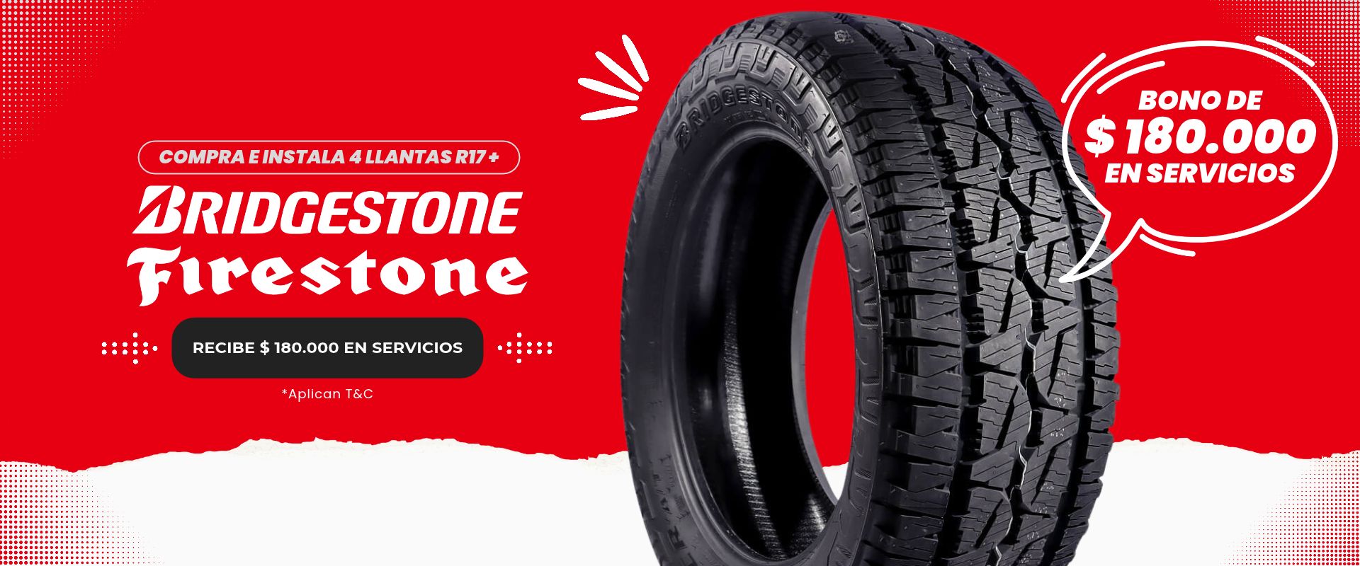 banner autolla bridgestone firestone bono servicios serviteca bogota