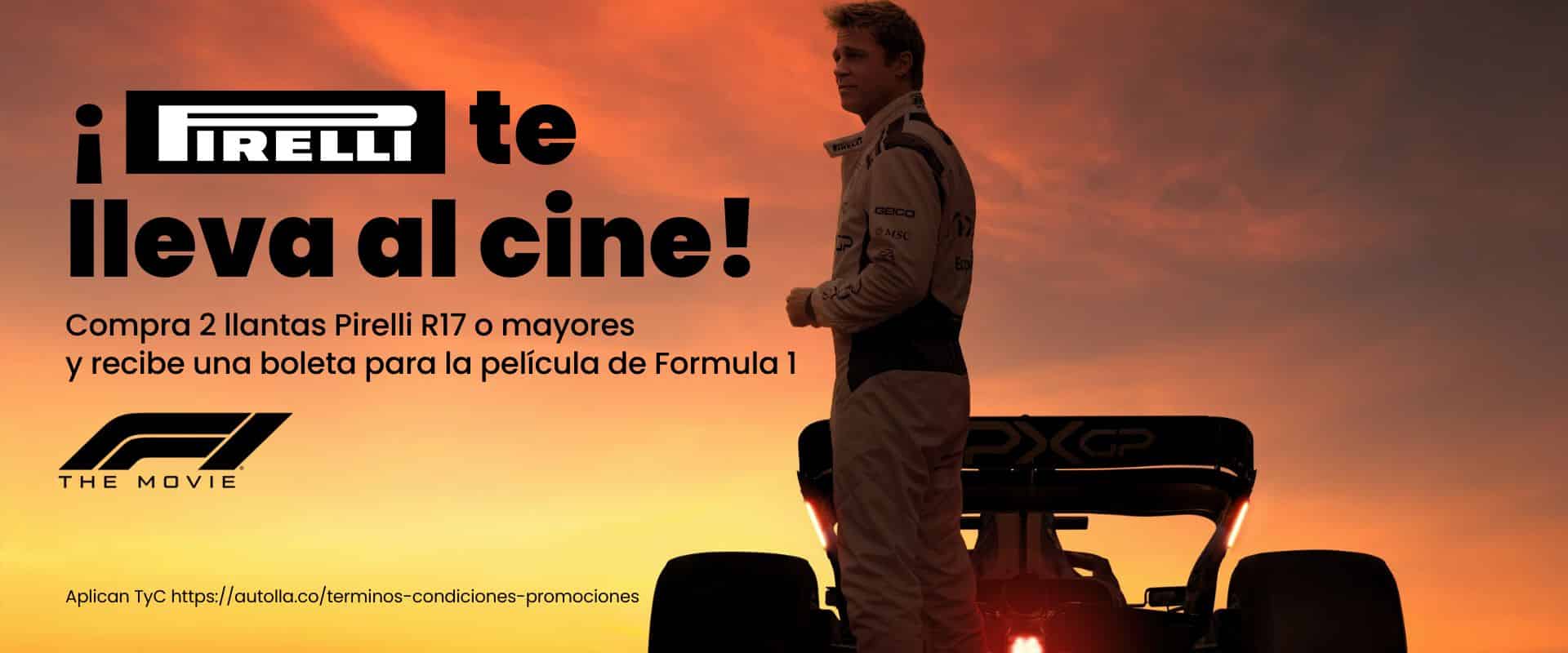 banner pirelli formula 1 the movie cine llantas